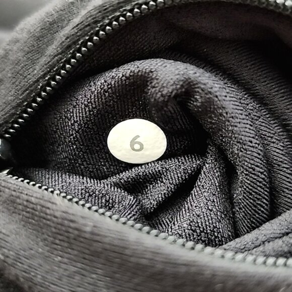 Lululemon Bhakti Yoga Jacket Black Assymetical Double Zipper High Collar Size 6 - Picture 12 of 14